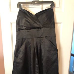 Strapless black dress